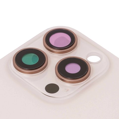Задня панель корпуса для iPhone 16 Pro, біло-золотистий, із склом камери, Original (PRC), desert titanium Прев'ю 1