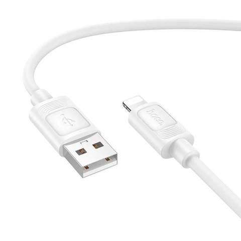 USB кабель Hoco X122, USB тип-A, Lightning, 100 см, 2,4 А, белый, #6942007662192 Превью 1