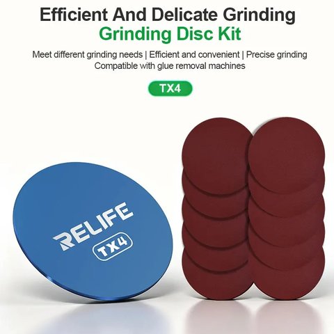 Насадка для бормашины RELIFE TX4, шлифовальный диск, хвостовик d=3мм, для исправления пинцетов, скальпелей, паяльных жал, P400*5, P1200*5 Превью 2