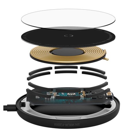 Cargador inalámbrico Baseus Simple Mini Magnetic, Power Delivery (PD), negro, USB tipo C, vidrio, plástico, metal, 15 W, con cable, magnético, #WXJK-F01 Vista previa  3