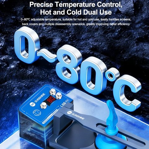 Soporte Sunshine LS6 Pro, para desensamblar dispositivos móviles, con control de temperatura hasta 80 °C, con calefacción Vista previa  4