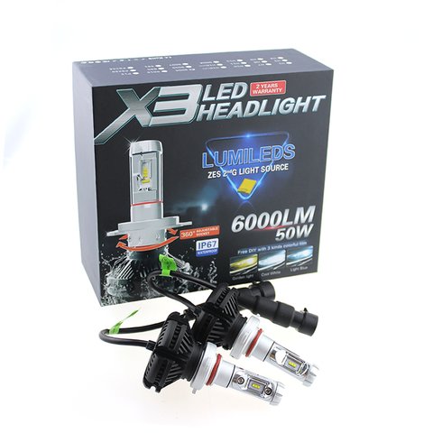 Juego de luces LED principales para coche UP-X3HL-H11W-6000LM (H11, 6000 lm, luz blanca fría) Vista previa  2