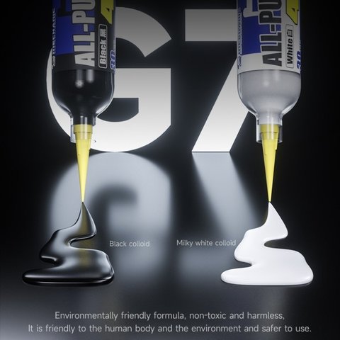 Клей Mechanic G7, поліуретановий, білий, швидковисихаючий, для приклеювання задніх кришок, для дисплейних рамок, 30 мл Прев'ю 1