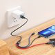 USB кабель Hoco X76, USB тип-C, USB тип-A, micro-USB тип-B, Lightning, 100 см, 2 A, чорний, червоний, синій, #6931474768636 Прев'ю 2
