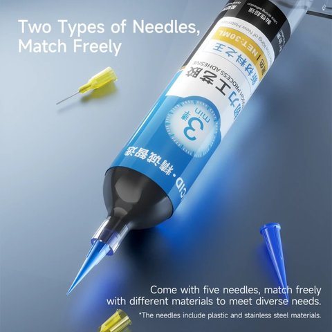 Клей JCID TP-030B, полиуретановый, черный, для приклеивания задних крышек, для дисплейных рамок, быстросохнущий, 30 мл Превью 11