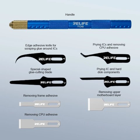 Набір скальпелів RELIFE TK5, для мікросхем, 8 in 1 Прев'ю 1